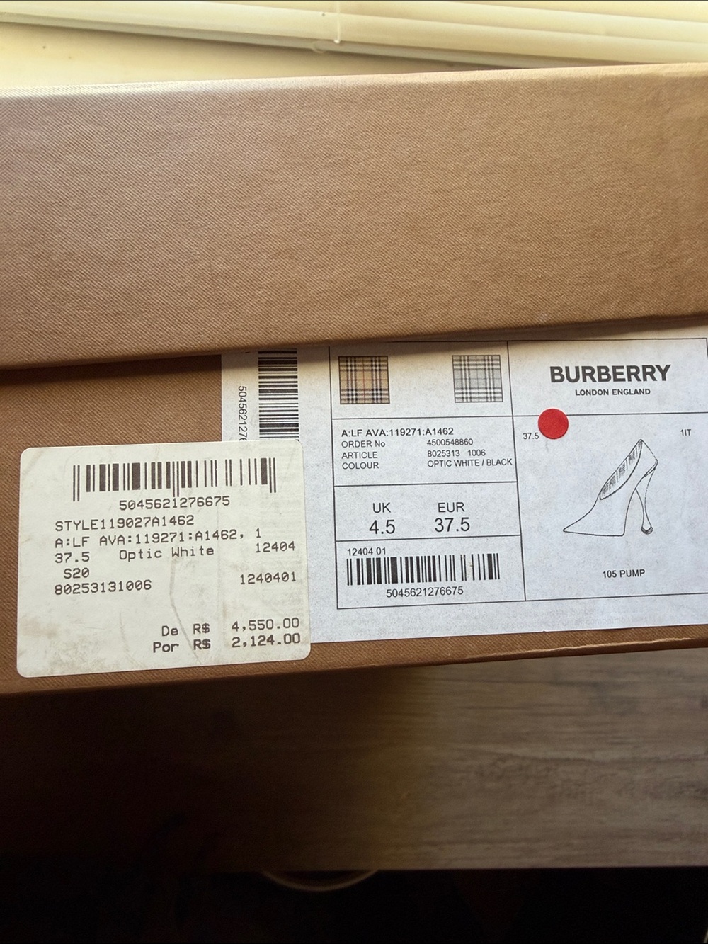 NWT Burberry Ava Cream & Black Dalmatian-Spot Pointed-Toe Pumps - Picture 12 of 12